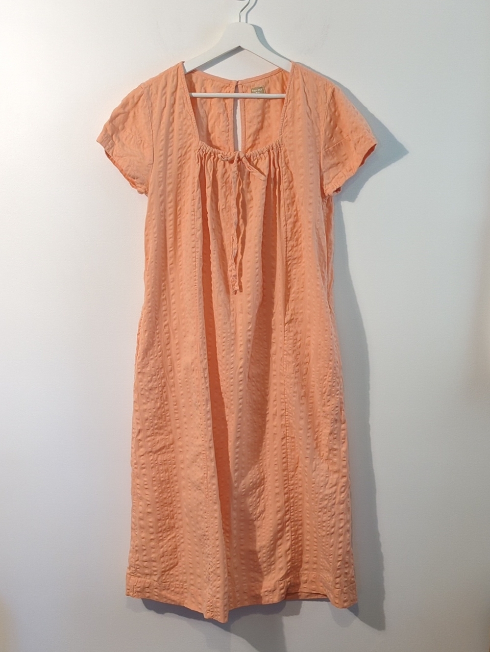 FREE PEOPLE light peach cotton dress - size xs